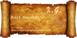 Kail Gusztáv névjegykártya
